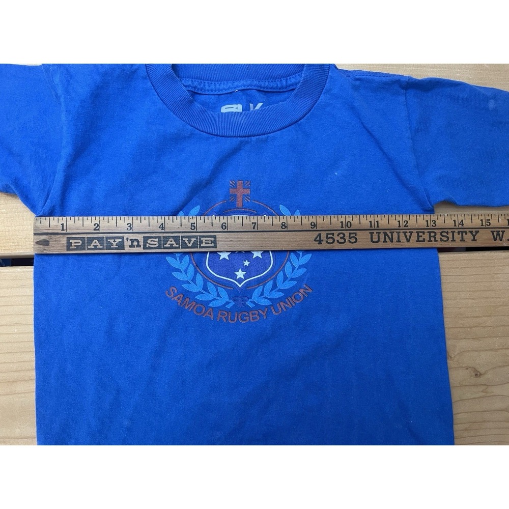 Kids Samoa Rugby Union T Shirt 3/4T, BLK Sports Brand Manu Samoa Blue *READ* - Picture 5 of 6